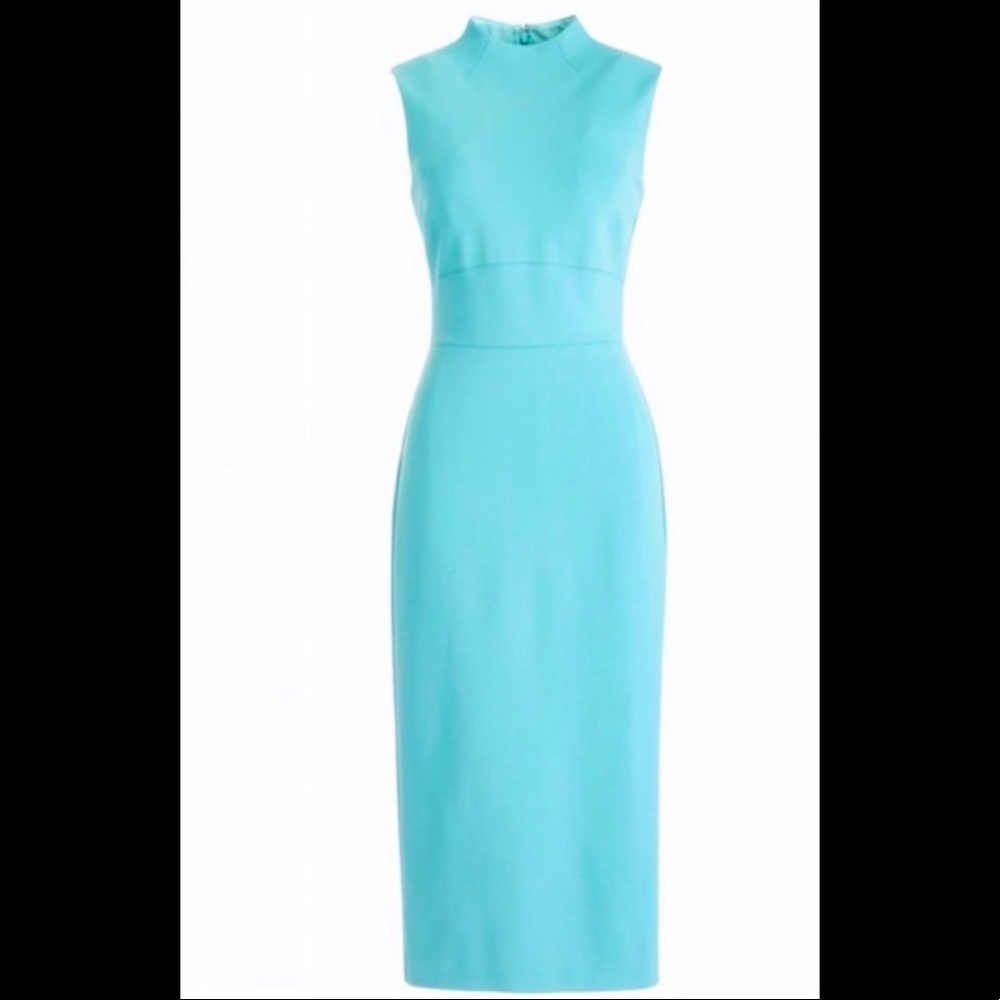J.Crew mockneck sheath dress in stretch ponte